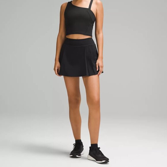 Side-Pleat High-Rise Tennis Skirt - Lululemon - Black, sz 4 - Picture 1 of 5